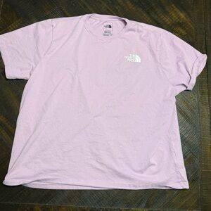 The North Face Women's Crew Tee in Light Pink with White Logo